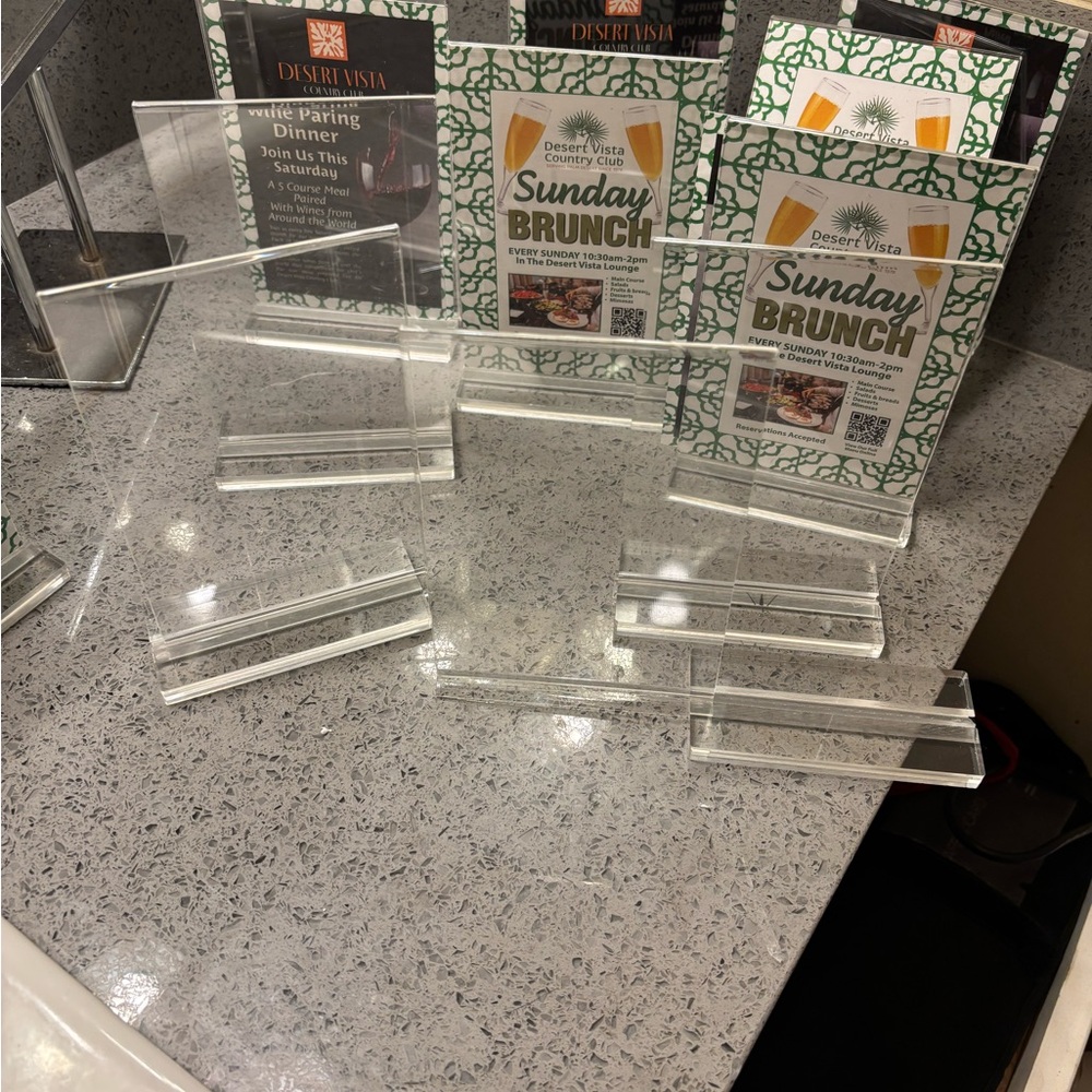 (5) Clear Acrylic Display Stands
